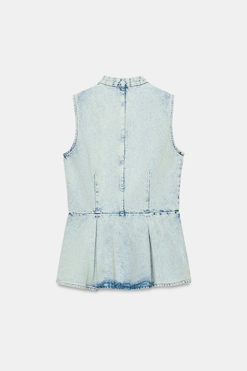 GILET EN JEAN À BRANDEBOURGS ZW COLLECTION