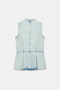 GILET EN JEAN À BRANDEBOURGS ZW COLLECTION