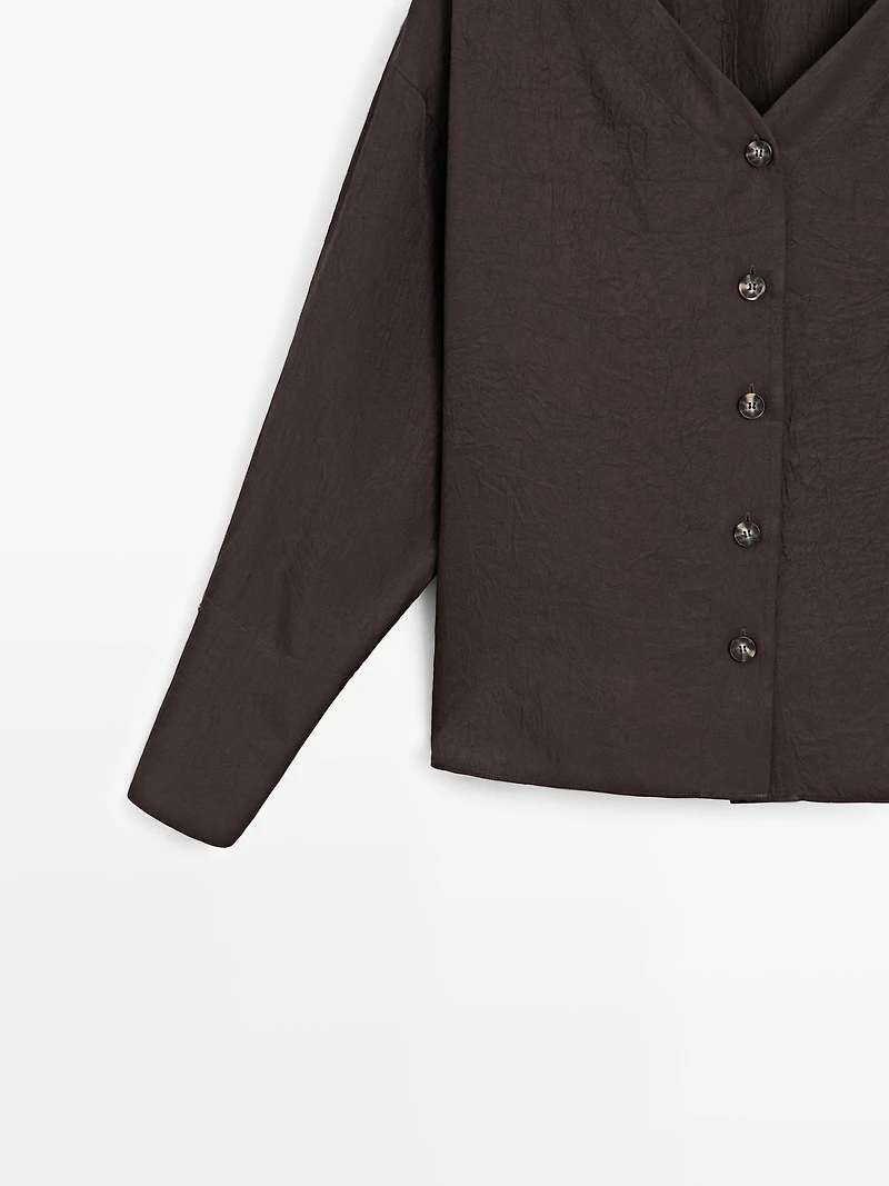 Blouse fluide avec boutons