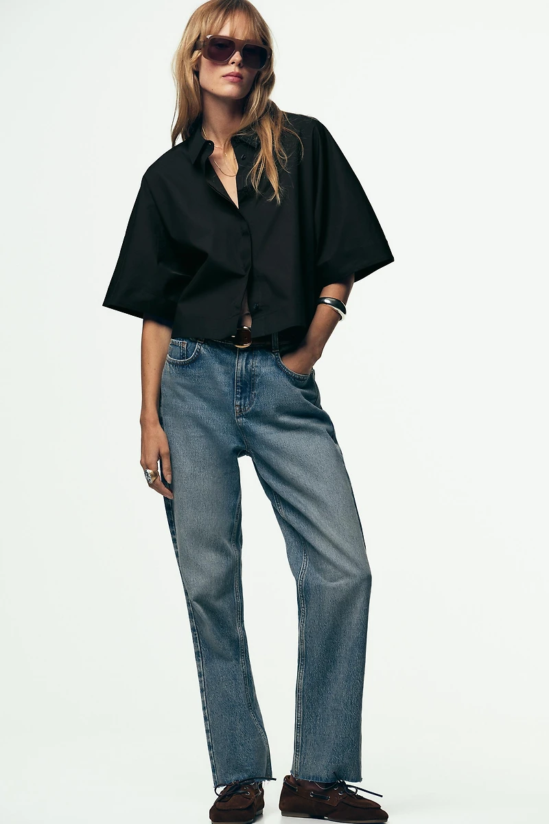 WIDE SLEEVE POPLIN SHIRT
