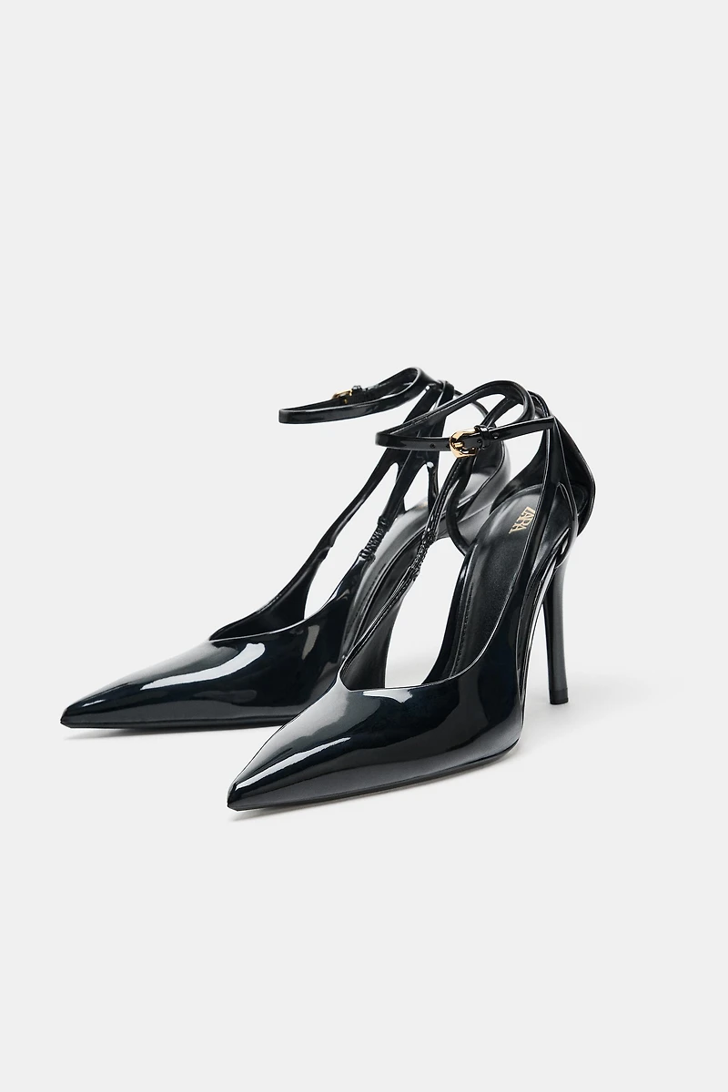 PATENT FINISH SLINGBACK HEELS