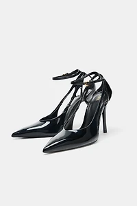 PATENT FINISH SLINGBACK HEELS