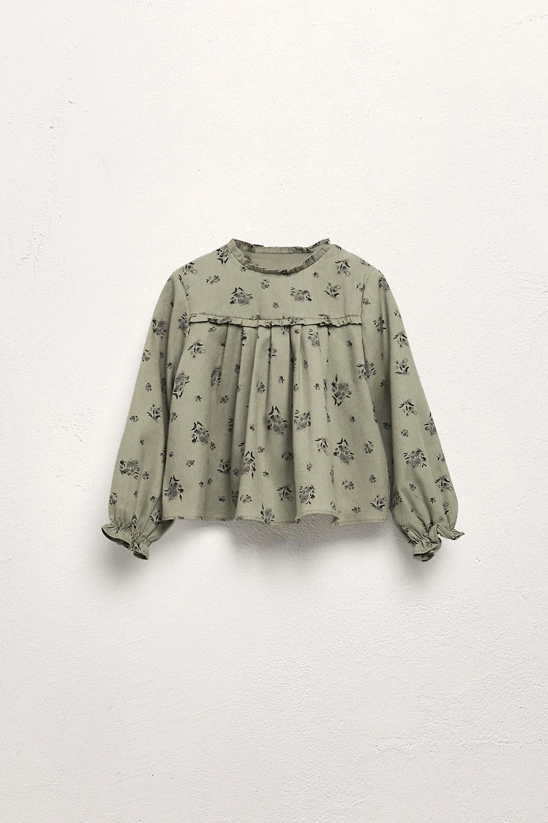 RUFFLED FLORAL BLOUSE LIMITED EDITION