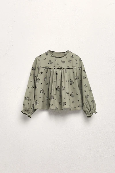 RUFFLED FLORAL BLOUSE LIMITED EDITION