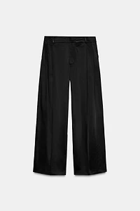 SATIN PLEATED PANTS ZW COLLECTION