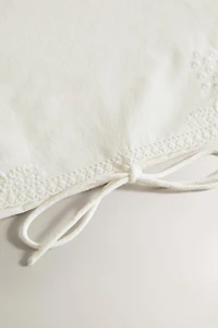 EMBROIDERED COTTON PAJAMA BAG