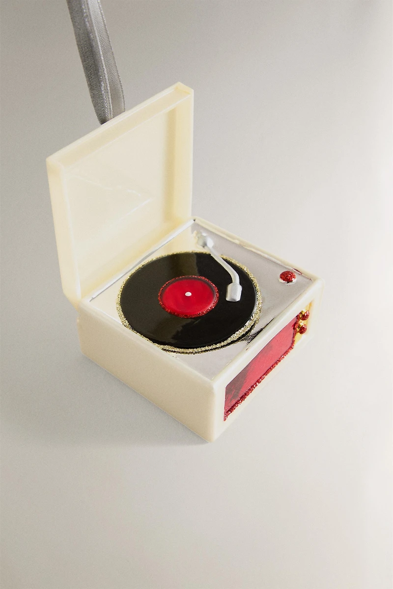 RECORD PLAYER CHRISTMAS TREE ORNAMENT