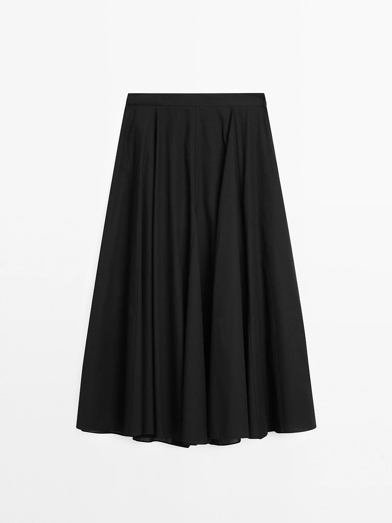 100% cotton flared skirt