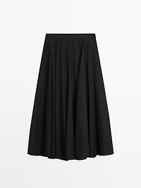 100% cotton flared skirt