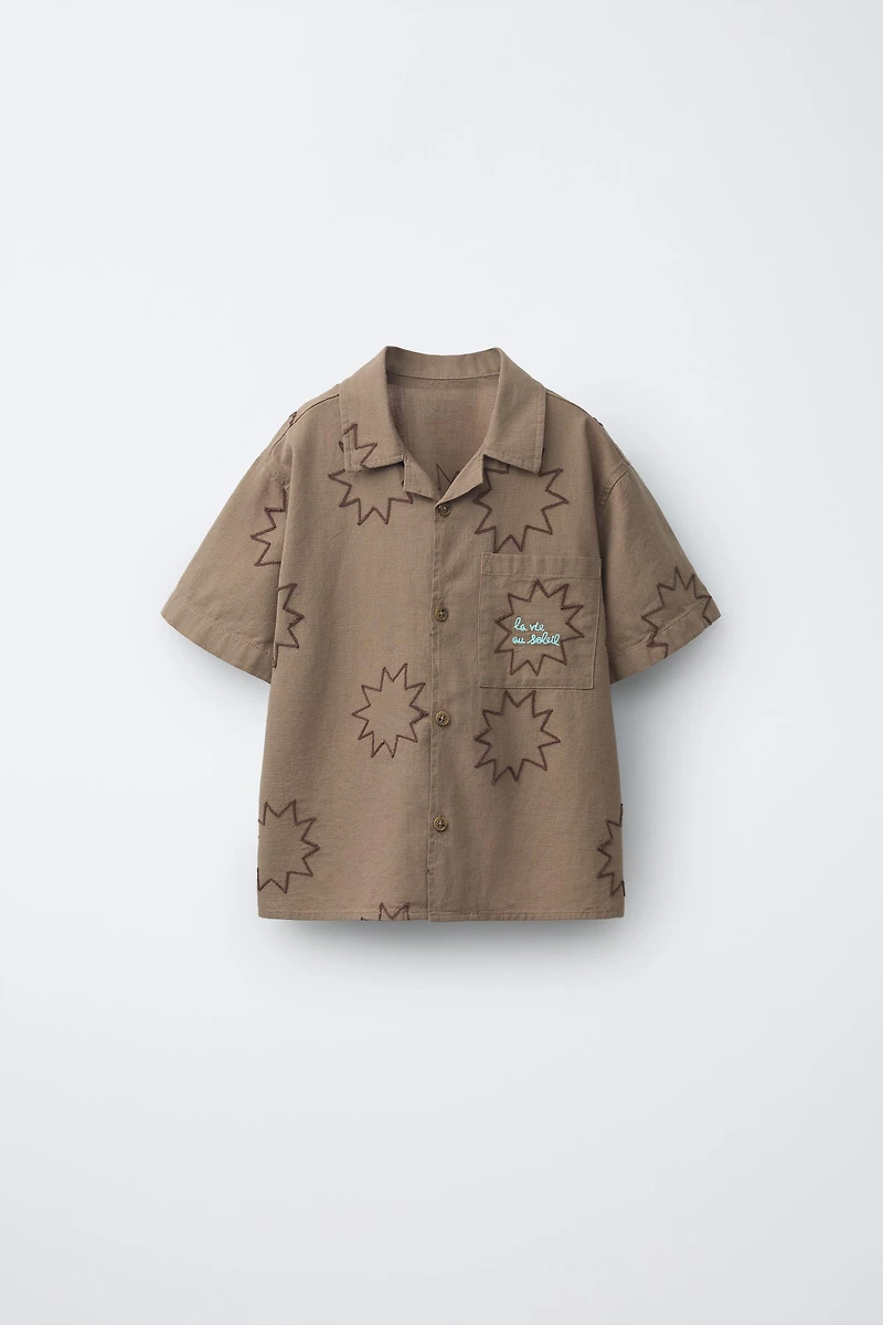 EMBROIDERED SUNS SHIRT