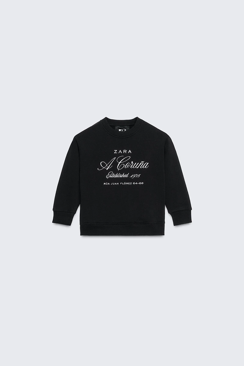 50TH ANNIVERSARY EMBROIDERED TEXT SWEATSHIRT