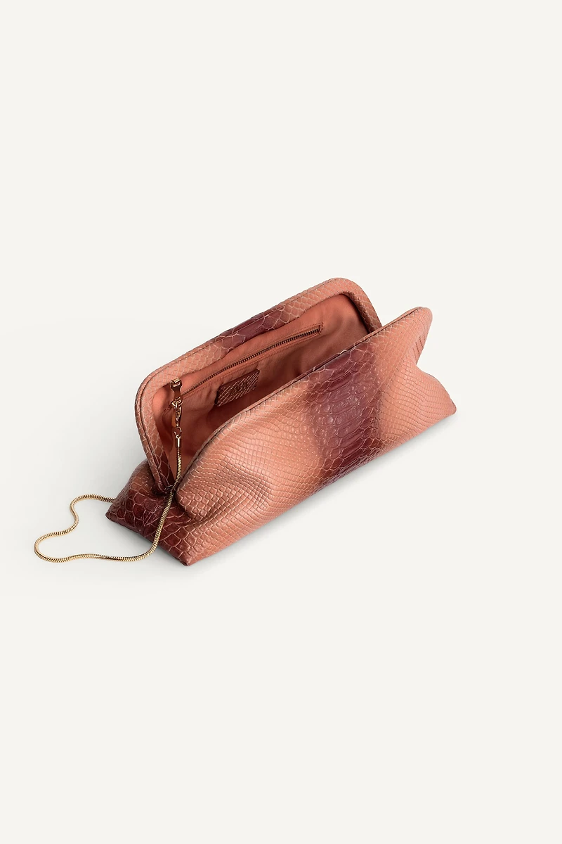 POCHETTE EN CUIR EFFET RELIEF ÉDITION LIMITÉE