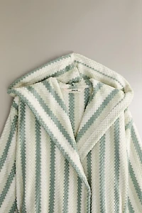 GEOMETRIC JACQUARD BATHROBE