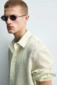 RELAXED FIT STRUCTURED FLOWY SHIRT