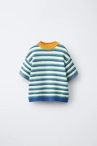 T-SHIRT EN MAILLE RAYÉ