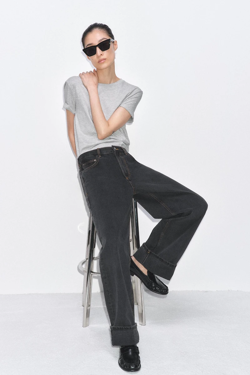 ZW COLLECTION MID-RISE BAGGY JEANS