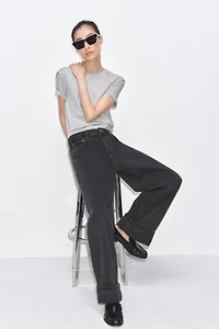 ZW COLLECTION MID-RISE BAGGY JEANS