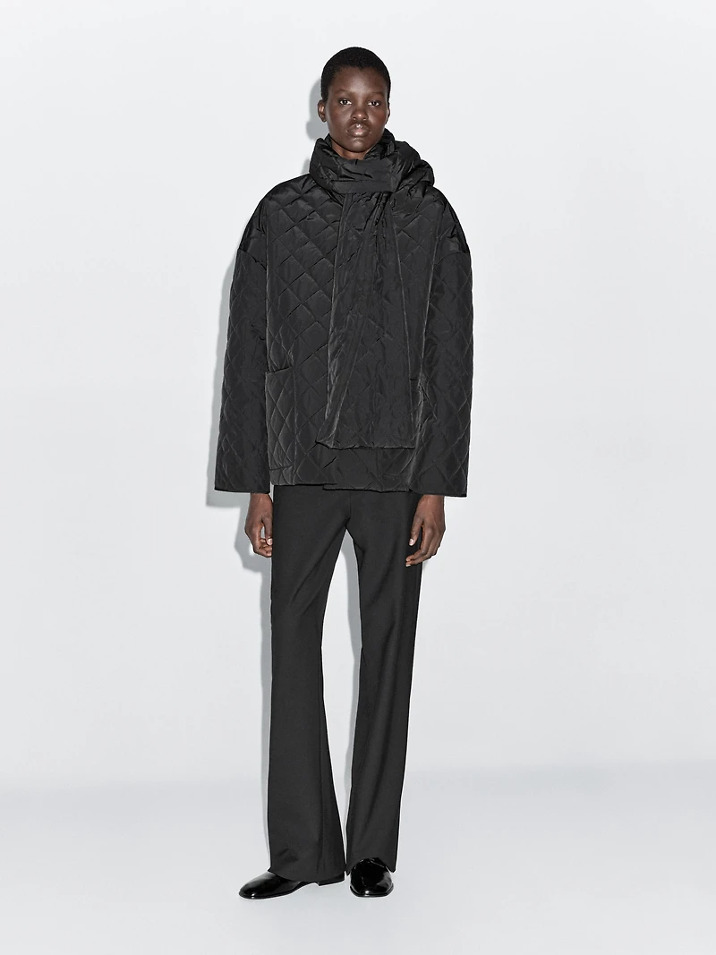Lightweight jacket with scarf detail