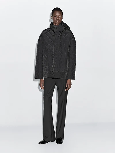 Lightweight jacket with scarf detail