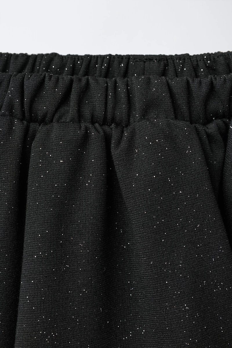 SHINY PONTE BALLOON SKIRT