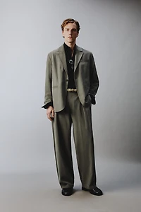 RELAXED FIT SUIT PANTS
