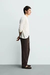 COTTON-LINEN RELAXED FIT PANTS