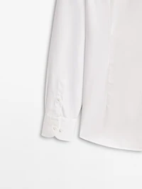 Slim fit easy iron poplin shirt