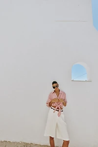 PLEATED BELTED SHORTS