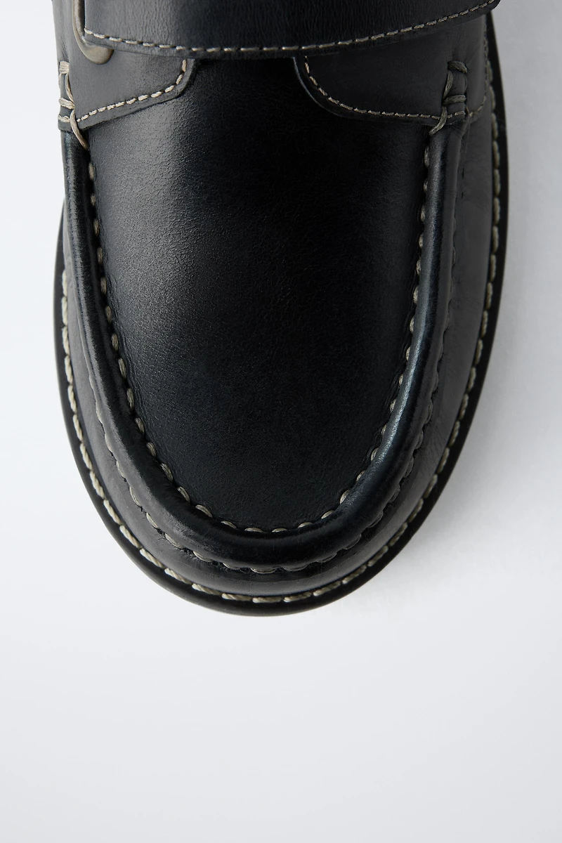 LEATHER DECK SHOES