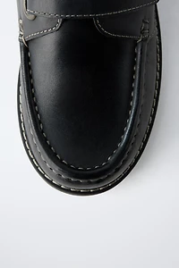 LEATHER DECK SHOES