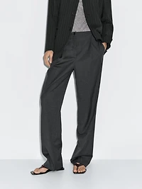 Dart trousers with elastic waistband