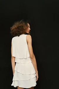 SHORT RUFFLED DRESS