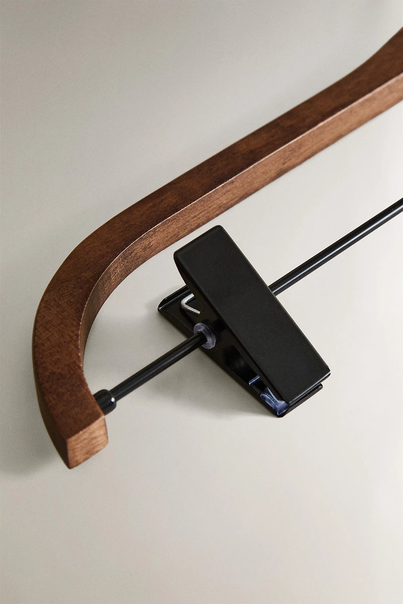 WOOD FINISH SKIRT HANGERS (PACK OF 2)
