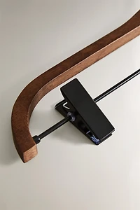 WOOD FINISH SKIRT HANGERS (PACK OF 2)
