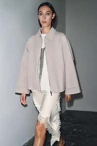 ZW COLLECTION WOOL JACKET WITH ZIP
