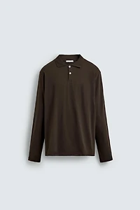 POLO REGULAR FIT EN COTON STRUCTURÉ