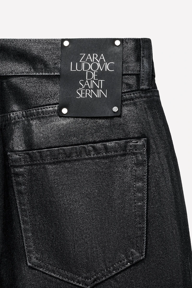 LOW-RISE WAXED BOOTCUT JEANS LUDOVIC DE SAINT SERNIN x ZARA