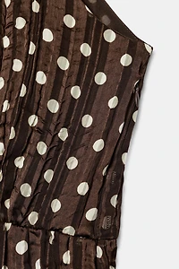 TIED POLKA DOT MIDI DRESS