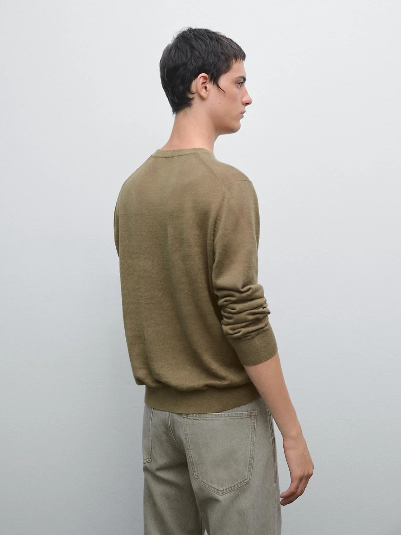 Pull en maille 100 % lin