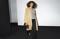 Long suede leather coat