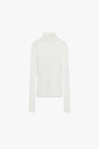 T-SHIRT COL MONTANT SUPERPOSITION