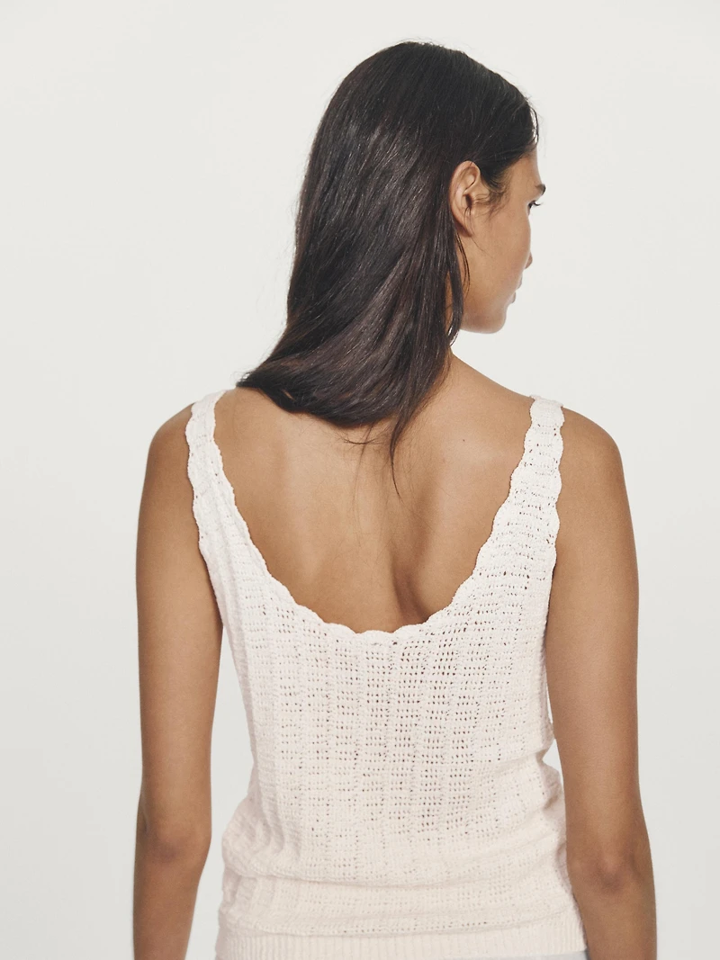 Top crochet avec boutons