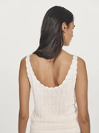 Top crochet avec boutons