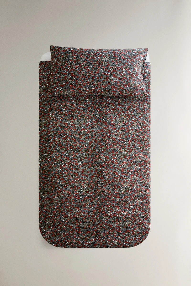 CHILDREN'S CHRISTMAS FLORAL DUVET COVER