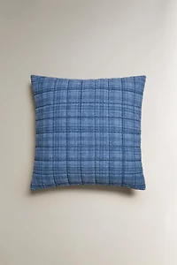 KIDS REVERSIBLE CHECK THROW PILLOW COVER
