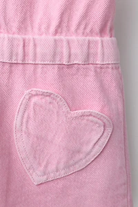 HEART POCKETS TWILL JUMPSUIT