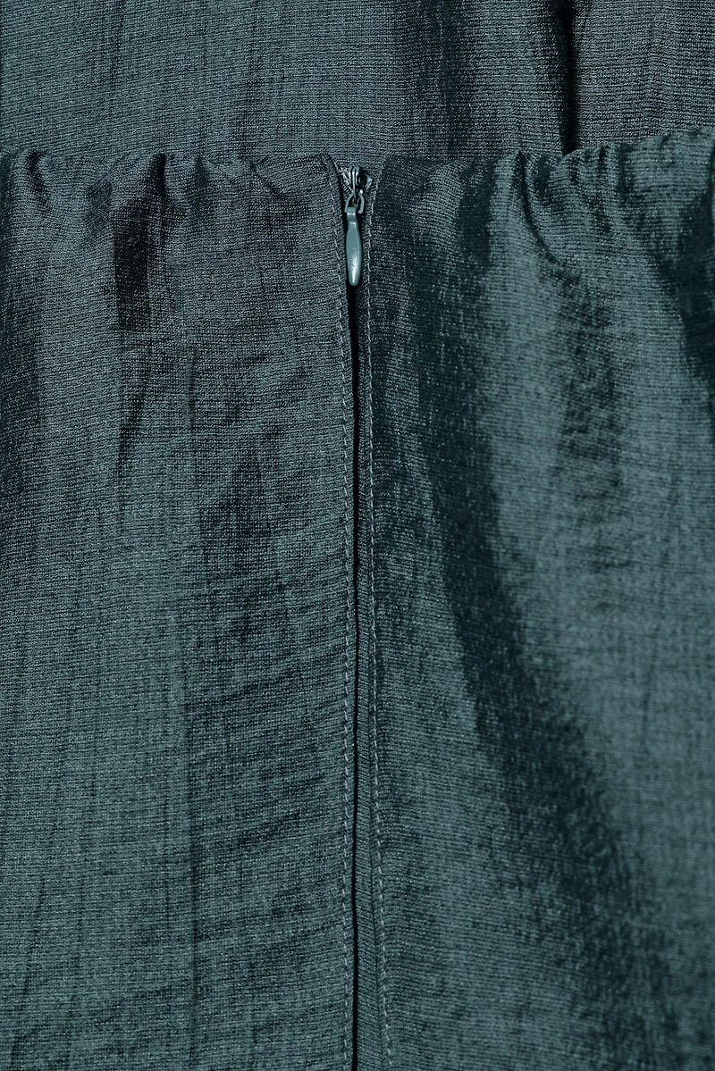 LINEN HALTER MIDI DRESS
