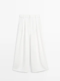 Pantalon wide leg à plis