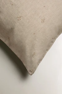 TAIE D’OREILLER ENFANT LIN BRODÉ FLEUR