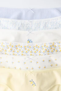 6-14 ANS/ LOT DE SIX CULOTTES CITRONS